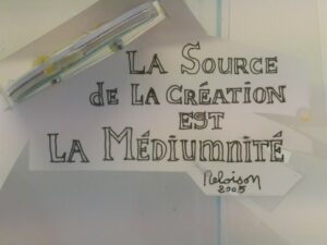 Philippe Deloison, La source de la création est la médiumnité, sculpture, techniques mixtes, 2019